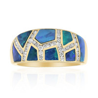 14K Lightning Ridge Black Opal Gold Ring (CIRARI)