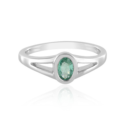 Colombian Emerald Silver Ring