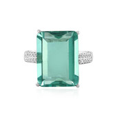 Belgian Teal Fluorite Silver Ring