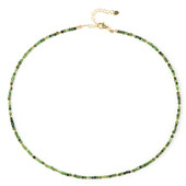 Green Tourmaline Silver Necklace (Riya)