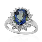 Mystic Blue Topaz Silver Ring