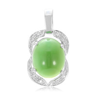 Imperial Chrysoprase Silver Pendant