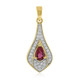 9K Nigerian Rubellite Gold Pendant (Mark Kaufman)