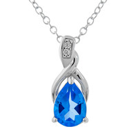 INDIGO BLUE TOPAZ Silver Necklace