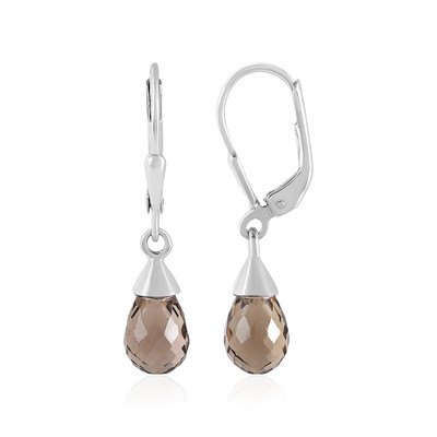 Smoky Quartz Silver Earrings