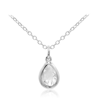 White Topaz Silver Necklace