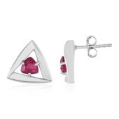 Madagascar Ruby Silver Earrings