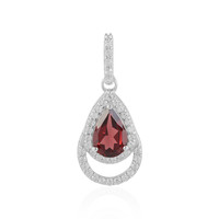 Mozambique Garnet Silver Pendant