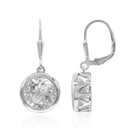 White Topaz Silver Earrings