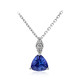 10K AAA Tanzanite Gold Necklace