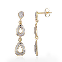 I3 (I) Diamond Brass Earrings (Juwelo Style)