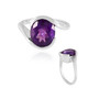 Siberian Amethyst Silver Ring