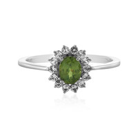 Russian Demantoid Silver Ring