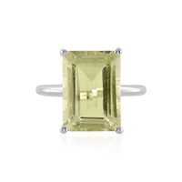 Lemon Quartz Silver Ring