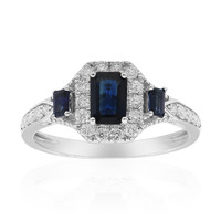 10K Ceylon Blue Sapphire Gold Ring