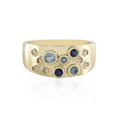 9K Santa Maria Aquamarine Gold Ring (Adela Gold)