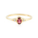 Pink Tourmaline Silver Ring