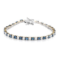 Aquamarine Silver Bracelet (Gems en Vogue)