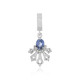 Unheated Ceylon Blue Sapphire Silver Pendant