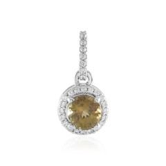 Yellow Tanzanite Silver Pendant