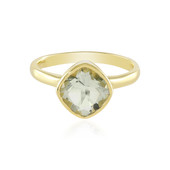 Green Amethyst Silver Ring