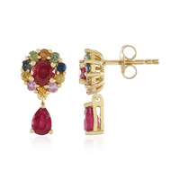 Madagascar Ruby Silver Earrings