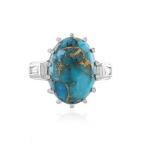 Mojave Blue Copper Turquoise Silver Ring (Faszination Türkis)