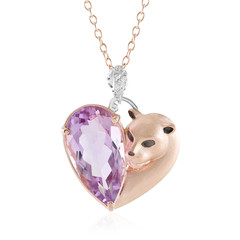 Rose de France Amethyst Silver Necklace (Gems en Vogue)