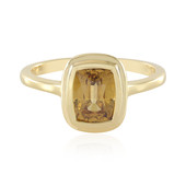 Yellow Zircon Silver Ring