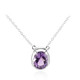 Amethyst Silver Necklace