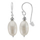 White Freshwater Pearl Silver Earrings (TPC)