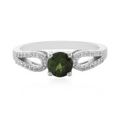 Green Tourmaline Silver Ring