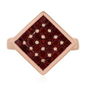 Indian Garnet Silver Ring (MONOSONO COLLECTION)