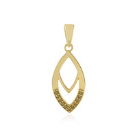 I3 Yellow Diamond Silver Pendant