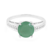 Green Chalcedony Silver Ring