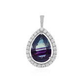 Bi Colour Fluorite Silver Pendant