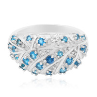 Royal Blue Apatite Silver Ring