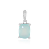 Aqua Chalcedony Silver Pendant