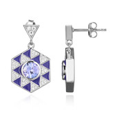 Tanzanite Silver Earrings