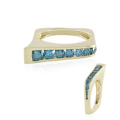 9K I2 Blue Diamond Gold Ring (de Melo)