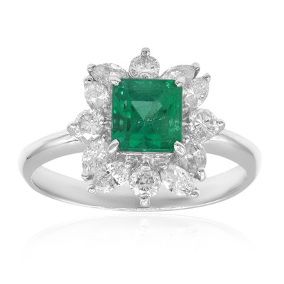 AAA Zambian Emerald Platinum Ring (CIRARI)