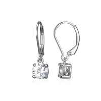 White Topaz Silver Earrings