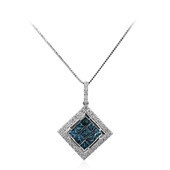 14K SI2 Blue Diamond Gold Necklace (CIRARI)