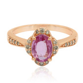 9K Pink Sapphire Gold Ring (Annette)