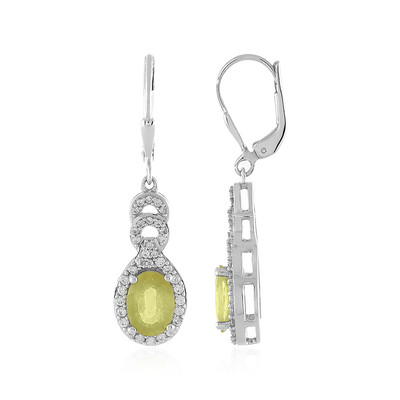 Madagascar Yellow Sapphire Silver Earrings