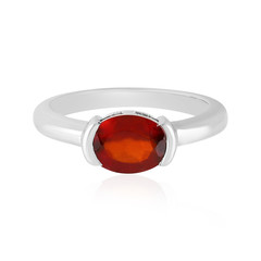 Hessonite Garnet Silver Ring