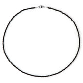 Black Spinel Silver Necklace