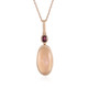 Peach Moonstone Silver Necklace (KM by Juwelo)