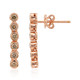 9K SI1 Argyle Rose De France Diamond Gold Earrings (Annette)