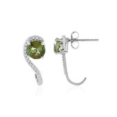 14K Green Tourmaline Gold Earrings (AMAYANI)